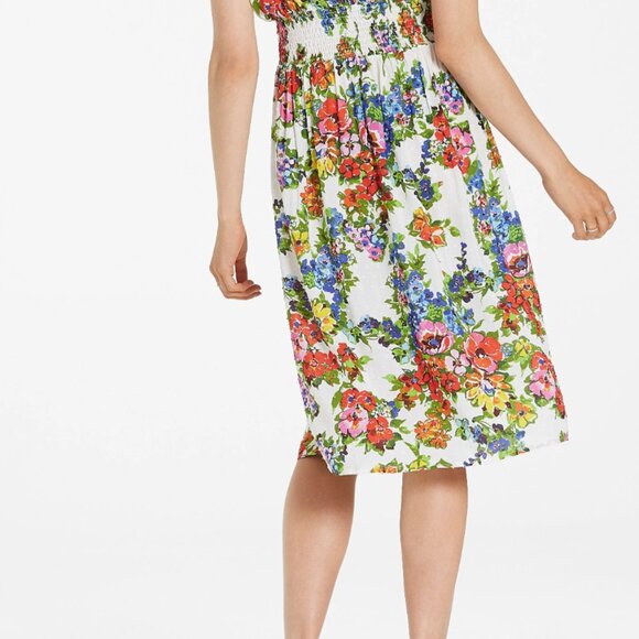 DEAR JOHN DENIM WESLIE CINCHED TIE DRESS ROSEY POSEY SIZE M - Picture 2 of 3